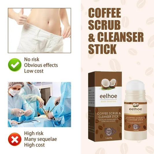 Coffee Scrub Cleansing Stick: Boost Skin Elasticity & Reduce Cellulite