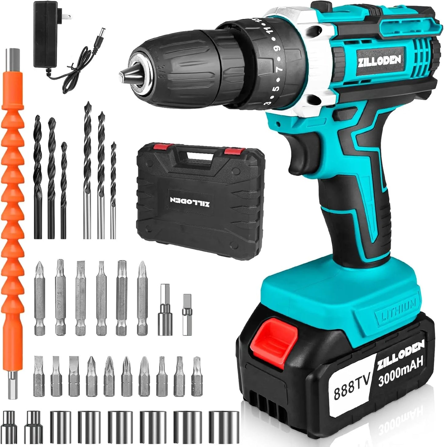 Multifunction 18 In 1 Impact Drill Power Tool Set